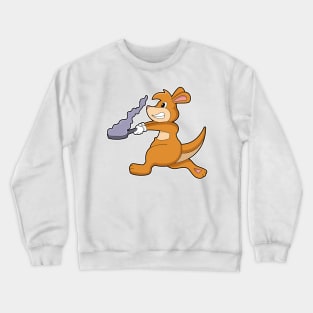 Kangaroo as Cook with Pan Crewneck Sweatshirt